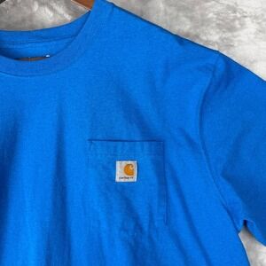 Carhartt Blue Cotton Loose Fit Short Sleeve Pocket T Shirt Womens XL
